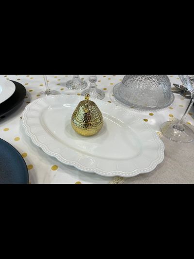 Блюдо овальное белое  36*23 см