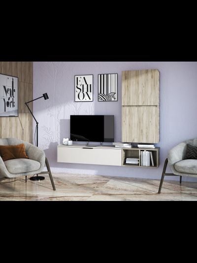 Бохо НМ-001 гостиная Дуб Крафт Серый/Кашемир