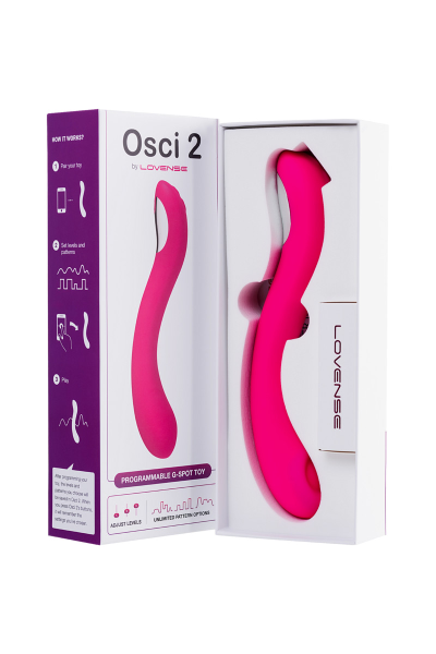 LE-07 Нереалистичный вибратор LOVENSE Osci 2 G-spot, силикон, розовый, 22 см