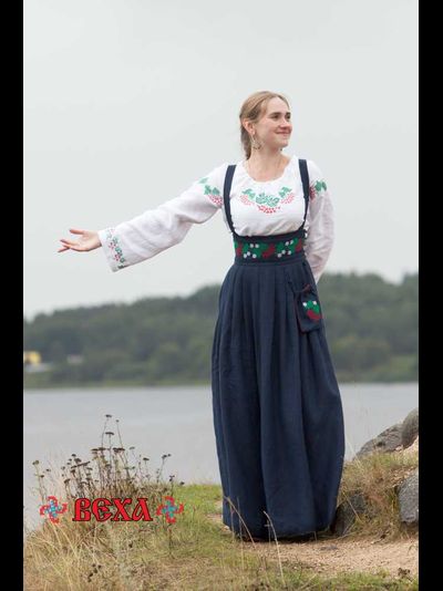 Сарафан подгрудный "Калина" с вышивкой