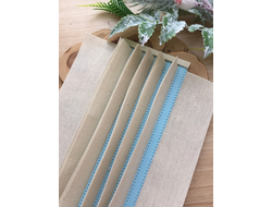 Переплет тканевый на жесткой основе из переплетного картона на 5 листов, 20см, цвет голубой