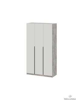 ШК 5 1200 шкаф распашной Цемент светлый/Белый текстурный