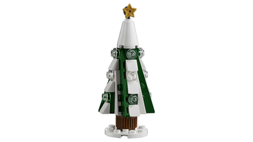 Наряженная Рождественская Ёлка из Набора LEGO # 75948 «Часовая Башня Хогвартса».