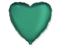 Фольгированное сердце бирюзовое