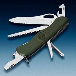 Нож для спецслужб с фиксатором MILITARY, 111 мм, зеленый, Victorinox