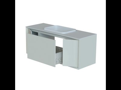 ШКАФ НИЖНИЙ ФРЕЙМ 1400-570-1 СТОЛЕШНИЦА НАТУРАЛЬНЫЙ МРАМОР BIANCO CARRARA