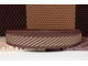 Лента для окантовки 30 мм, плотность 12 гр., цвет коричневый/полоса темно-бежевая (боб 50 пог.м)