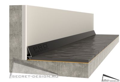 ПЛИНТУС CORNER 570 PRO DESIGN - черный анодированный