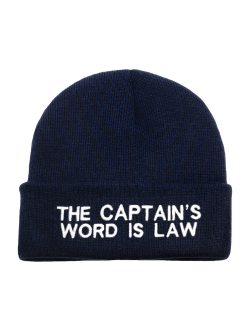 Шапка-бини "The Captain's Word is Law" Nauticalia 6319 из тёмно-синего акрила