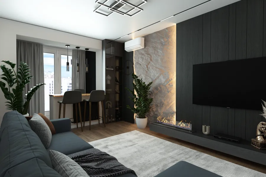 2-х комн.квартира 61 м. кв. Гостиная