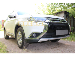 Защита радиатора Mitsubishi Outlander III 2015-2018 (4 части) black