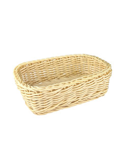 Корзина для хлеба прямоуг. 18*12*6 см. бежевая, полиротанг