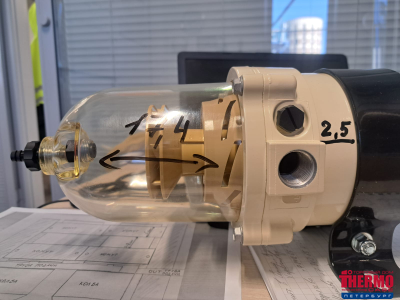 Комплект подогрева для 1-го фильтра сепаратора Racor 731000 FH 24В (150Вт) (терм.50/10)