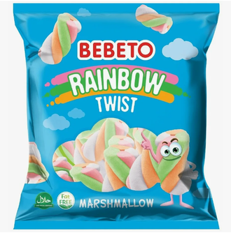 Суфле-маршмеллоу Bebeto Rainbow Twist вкус ванили пак, 135 гр