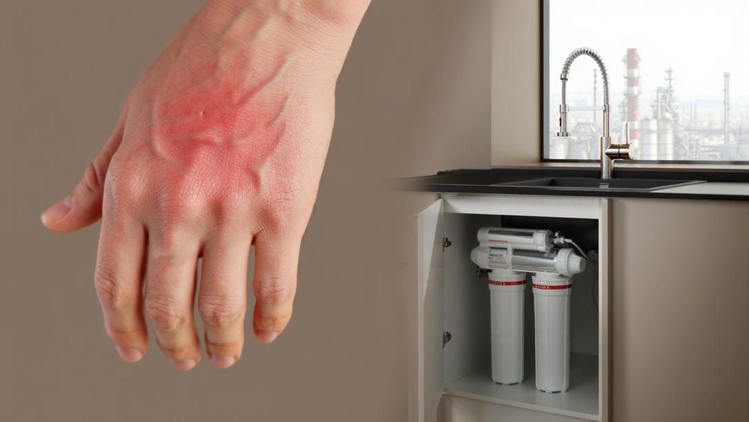 Пятна и покраснение кожи на руке &mdash; типичная реакция при никелевой чувствительности