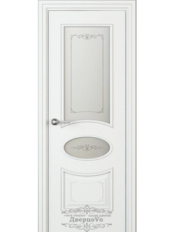 PORTE RICHI (Беларусь). АУРА, ГАБРИЭЛЛА (ЛЧ61-С2), ЭМАЛЬ БЕЛАЯ. СТЕКЛО СВЕТЛОЕ С ПЕСКОСТРУЙНОЙ ОБРАБОТКОЙ