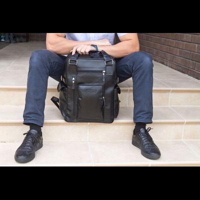 Кожаный рюкзак Corruda black (арт. 3092-01)