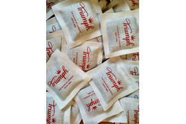 Текстильные саше с логотипом компании