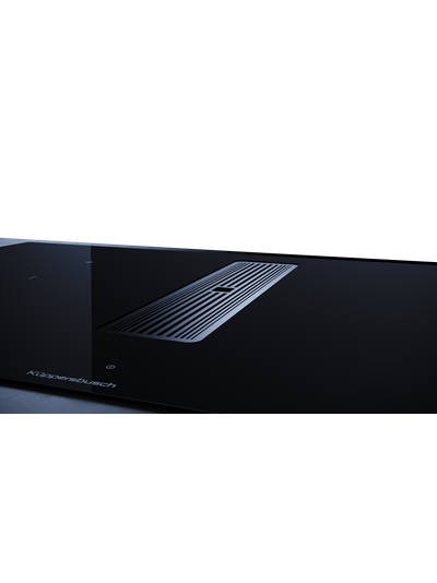 Индукционная варочная панель с вытяжкой Kuppersbusch KMI 9350.0 SR Silver Chrome