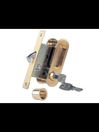 Ручка с замком Archie A-K01/02-V1 античная бронза