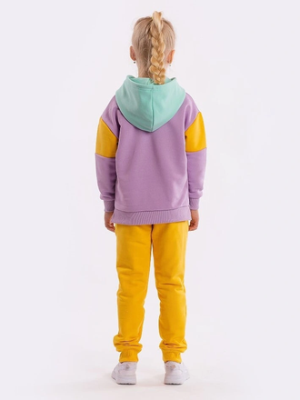 Спортивный костюм для девочек мульти фиолетово-желтый