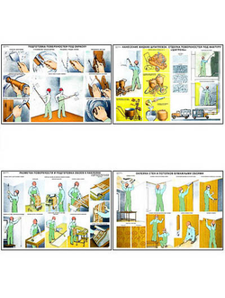 Плакаты ПРОФТЕХ "Малярные работы" (22 пл, винил, 70х100)