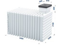 Бесшовный пластиковый погреб Тингард 3500