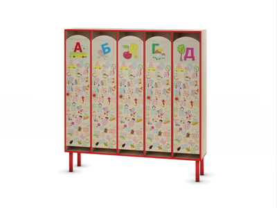 Шкаф для одежды 5-ти секционный на ножках