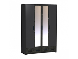 Спальня АЙРИС - АЙРИС 555 Шкаф для одежды и белья Антрацит/Креатель