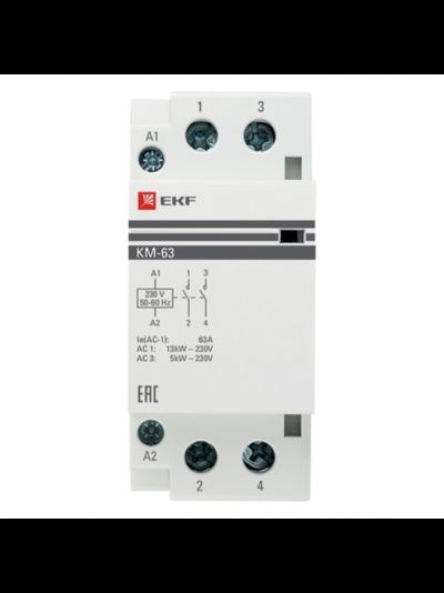 Контактор модульный КМ 63А 2NО (2 мод.) EKF PROxima