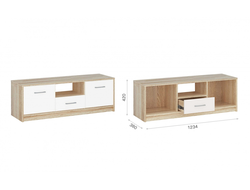 Тумба ТВ 2д1ящ Дуб Сонома