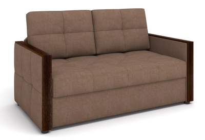 ДВУСПАЛЬНЫЙ УЛЬТРА КОМПАКТНЫЙ БЕСПРУЖИННЫЙ ДИВАН-КРОВАТЬ МАНХЭТТЕН-2, МЕТАЛЛОСКЕЛЕТ С МЕХАНИЗМОМ СЕРДЖИО, С ПОДУШКАМИ И ДЕКОРОМ РУЧЕК