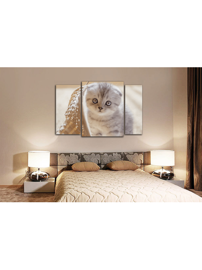 Модульная картина "Маленький в корзиночке"