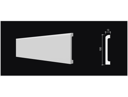 Напольный плинтус Decor-Dizayn DD707, для покраски, влагостойкий, ударопрочный, 2 метра