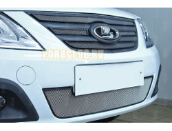 Защита радиатора для Lada Largus 2019-2021 (4 части) chrome верх