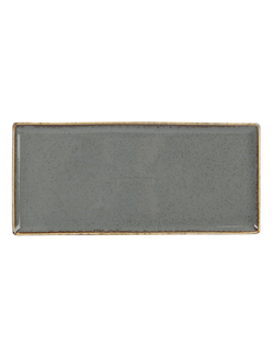 Блюдо прямоугольное 35*16 см фарфор цвет тёмно-серый