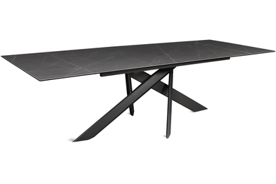 Стол AMADEY антрацит/керамика серый камень 180(260)х98