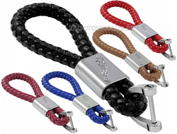 Кожаный плетеный ремешок с логотипом авто, опт ремешок плетеный из кожи с логотипом авто