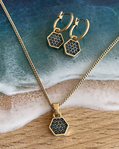 Колье с синими кристаллами Swarovski, A&C (Норвегия)