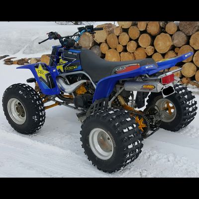 Наклейки на квадроцикл Yamaha YFZ 350 Banshee #545 Rockstars синий