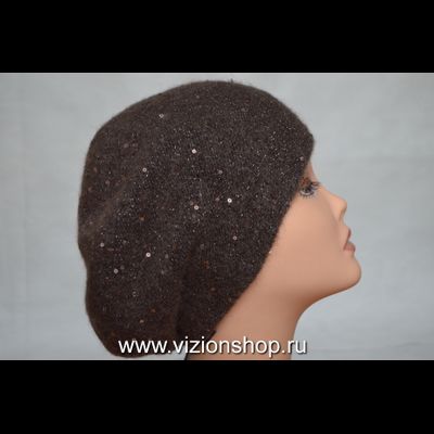 Коричневый берет женский Vizio Визио Италия 6157