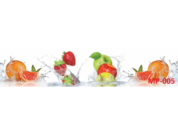 MP-005 ФРУКТЫ В ВОДЕ Глянцевая стеновая панель ALBICO   2800*610*6мм. *