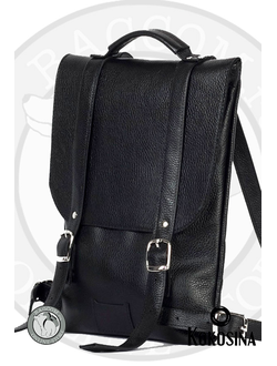 Черный кожаный рюкзак Kokosina Small Backpack СПб.