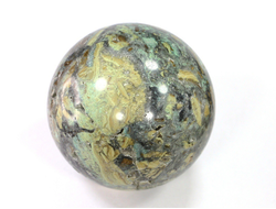 Редкость! Шар Гарниерит (Нумеит), Россия, Урал, Челябинская область (87 мм, 852 г) №18754