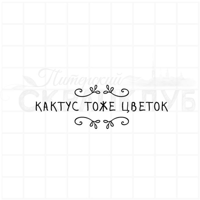 ФП штамп "Кактус тоже цветок"