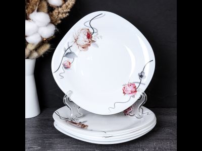Столовый сервиз "Чайная роза квадро 13пр."