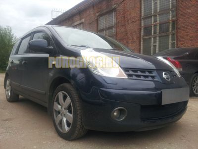 Защита радиатора Nissan Note 2005-2008 black