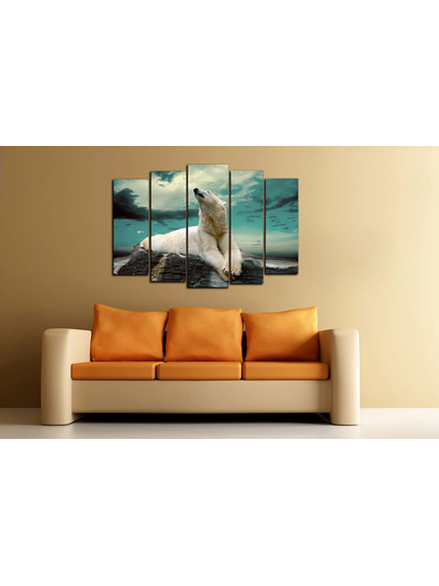 Модульная картина &quot;Белый медведь&quot;