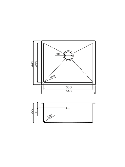 Мойка OMOIKIRI TAKI 54-U/IF