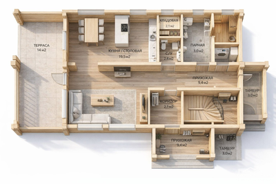 Европеец 148м2 17х8